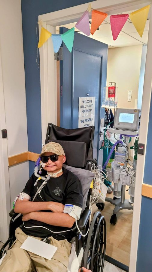 Image from Matthew's Moment - Matthew in a wheelchair