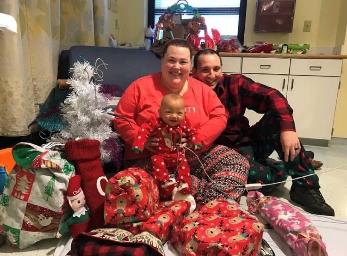 Image of Charlsie with family on Christmas