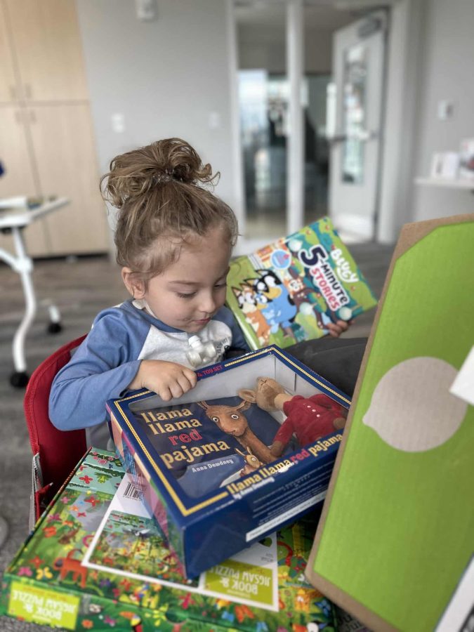 Image from Programs they love - Girl with Llama llama red pajama toy