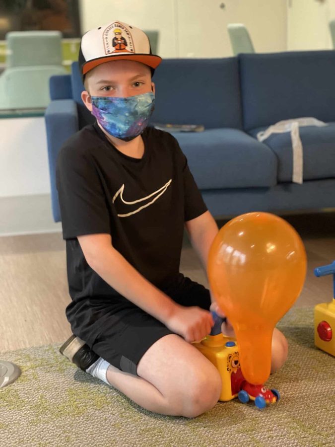 Image from Family Fun Nights - Blowing up a balloon