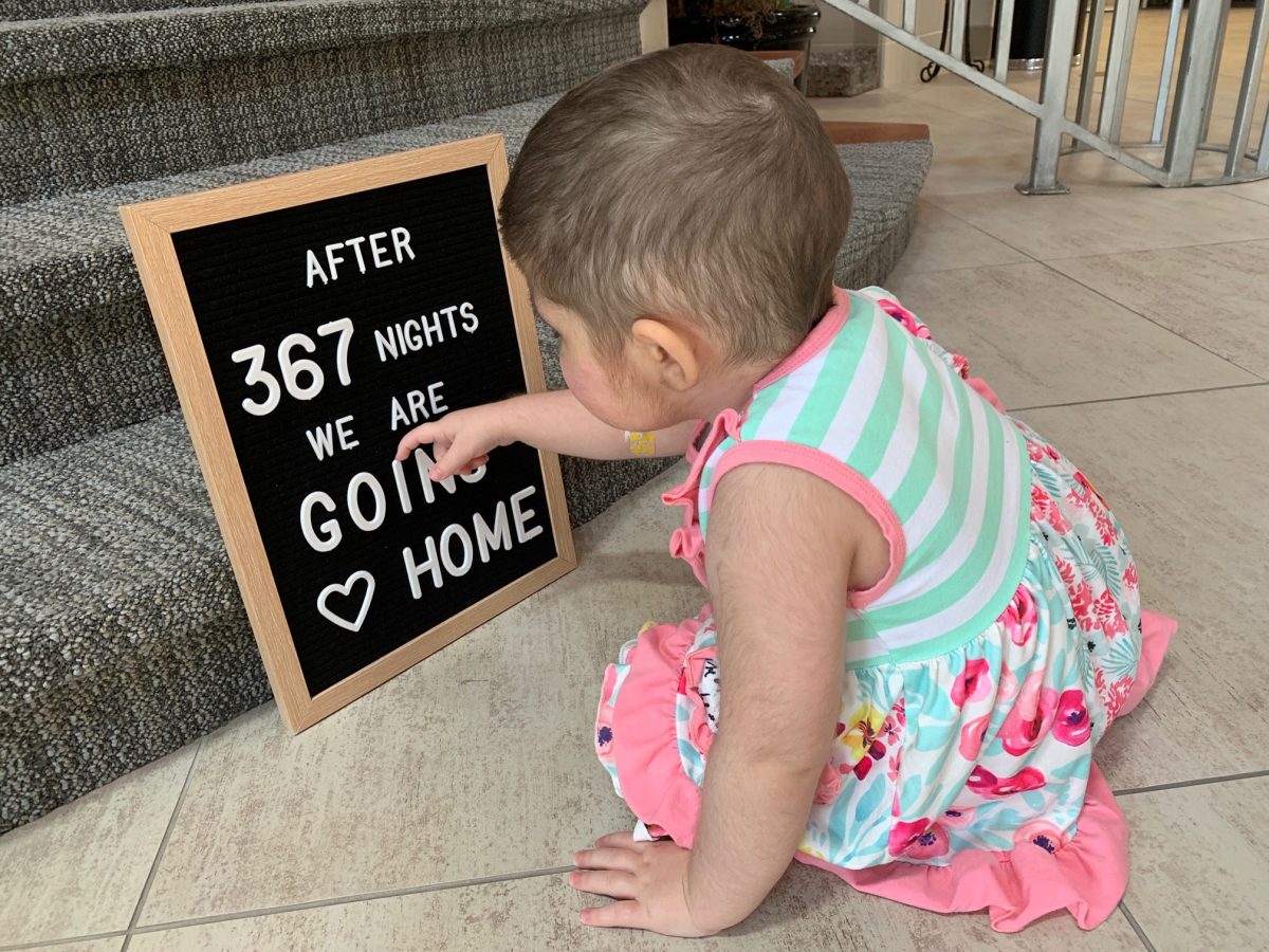 Image of Laney pointing at a frame