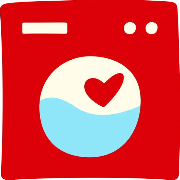 Illustration of clothes washer